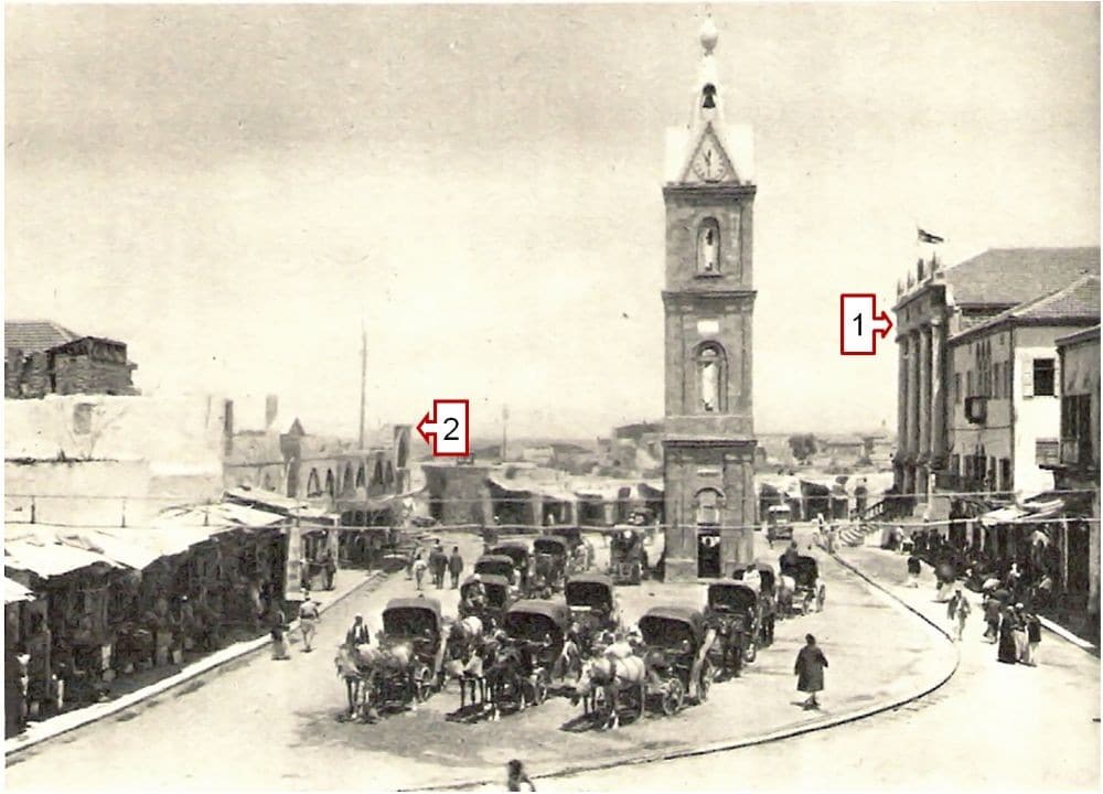 צילום עתיק של כיכר השעון